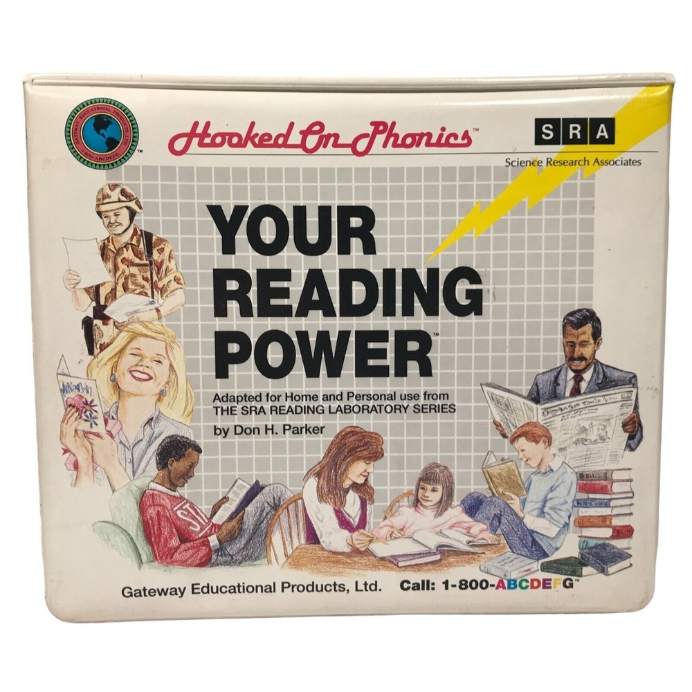 Vintage Hooked On Phonics SRA Your Reading Power Kit Cassettes Cards Don Parker